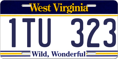 WV license plate 1TU323