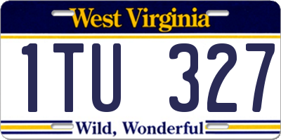 WV license plate 1TU327