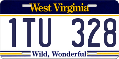 WV license plate 1TU328