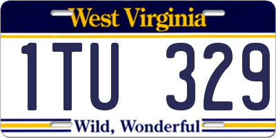 WV license plate 1TU329