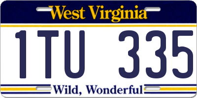 WV license plate 1TU335