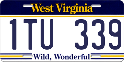 WV license plate 1TU339
