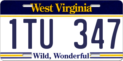WV license plate 1TU347