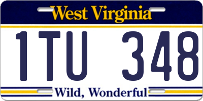 WV license plate 1TU348