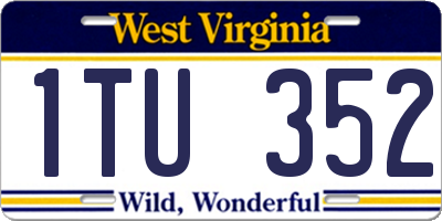WV license plate 1TU352