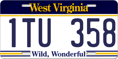 WV license plate 1TU358