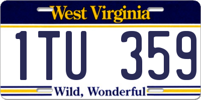 WV license plate 1TU359
