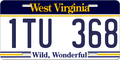 WV license plate 1TU368