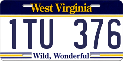 WV license plate 1TU376
