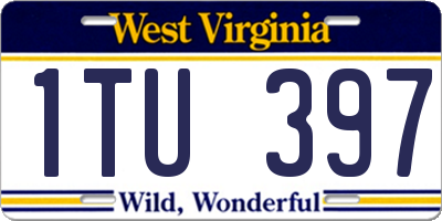 WV license plate 1TU397