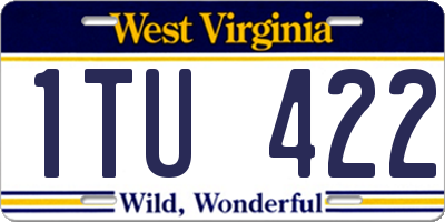 WV license plate 1TU422