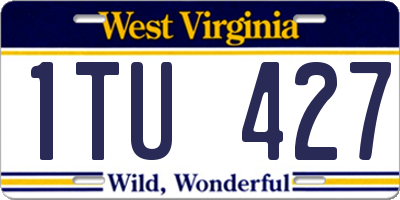 WV license plate 1TU427