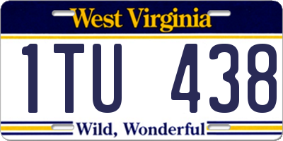 WV license plate 1TU438