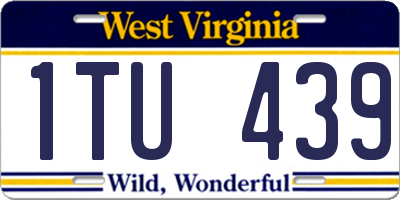 WV license plate 1TU439