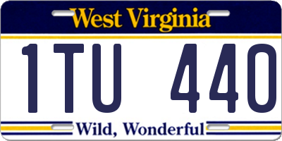 WV license plate 1TU440