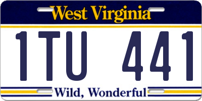 WV license plate 1TU441