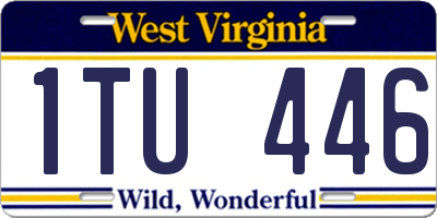 WV license plate 1TU446