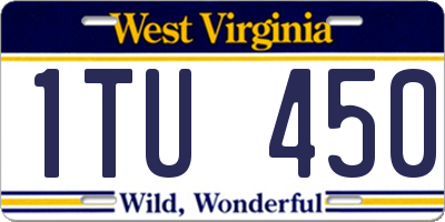 WV license plate 1TU450