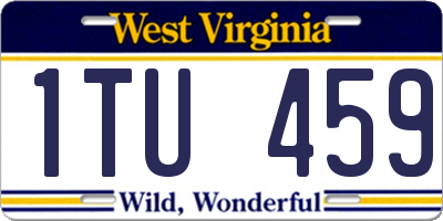 WV license plate 1TU459