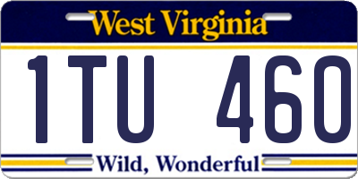 WV license plate 1TU460