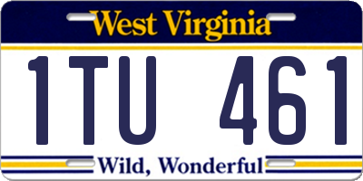 WV license plate 1TU461