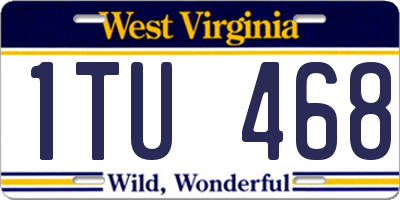 WV license plate 1TU468