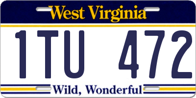 WV license plate 1TU472
