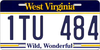WV license plate 1TU484