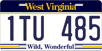 WV license plate 1TU485