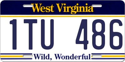 WV license plate 1TU486
