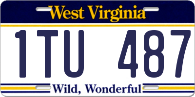 WV license plate 1TU487