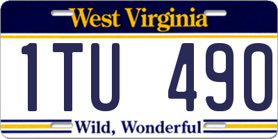 WV license plate 1TU490