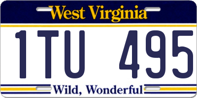 WV license plate 1TU495