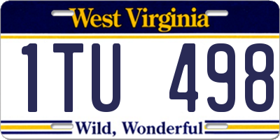 WV license plate 1TU498
