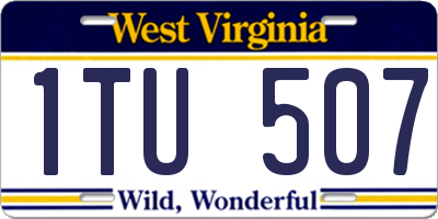 WV license plate 1TU507