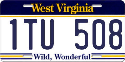 WV license plate 1TU508