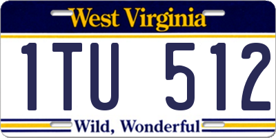 WV license plate 1TU512