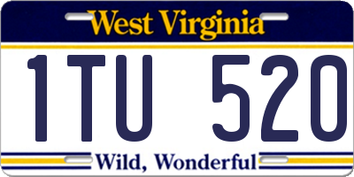 WV license plate 1TU520