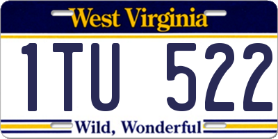 WV license plate 1TU522