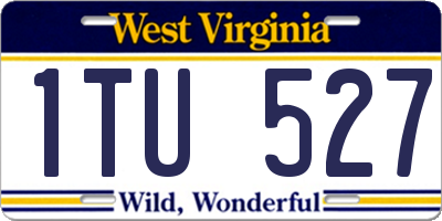 WV license plate 1TU527