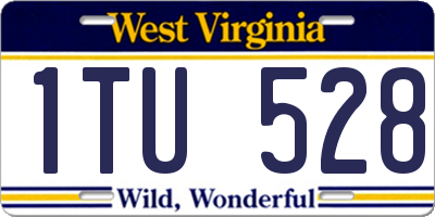 WV license plate 1TU528