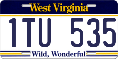 WV license plate 1TU535