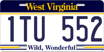 WV license plate 1TU552
