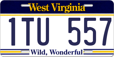 WV license plate 1TU557