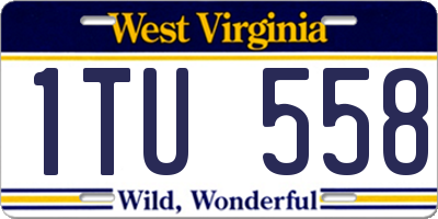 WV license plate 1TU558