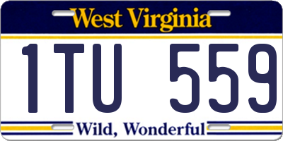 WV license plate 1TU559