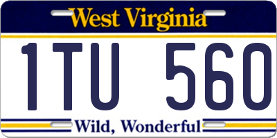 WV license plate 1TU560