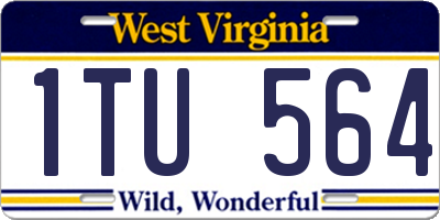 WV license plate 1TU564