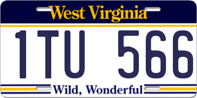 WV license plate 1TU566