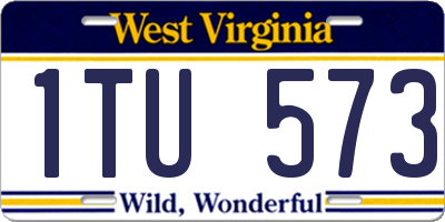 WV license plate 1TU573